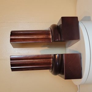 The Bombay Company Vintage Brown Solid Wood Book Stands